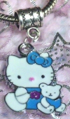 Hello Kitty Teddy Bear Blue European Charm