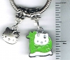 2x Hello Kitty Green European Charm