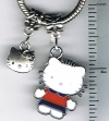 2x Hello Kitty Red/Blue European Charm