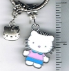 2x Hello Kitty Pink/Blue European Charm