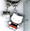 2x Hello Kitty Black/Red European Charm