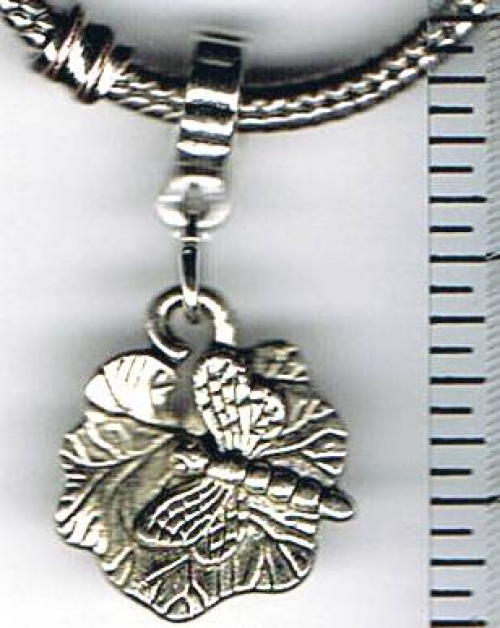 Dragonfly On Lotus Leaf European Charm