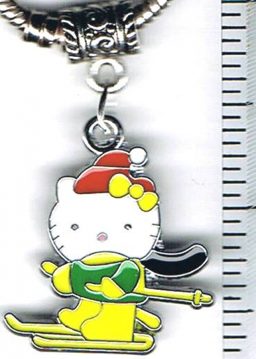 Hello Kitty Yellow Ski European Charm
