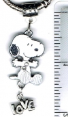 Snoopy Crystal Love European Charm