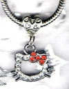 Hello Kitty Red Crystal European Charm