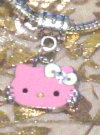 Hello Kitty Pink Face European Charm