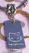 Hello Kitty Dog Tag European Charm