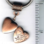 Copper Flower Locket European Charm