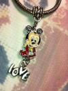 Mickey Mouse Love Baby Crystal European Charm