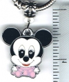 Mickey Mouse Pie Eyed Pink European Charm